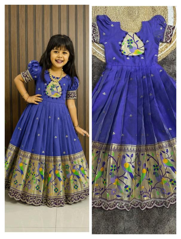 kids gown heavy crape Kids wear exporter in Gujarat